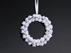 Věneček z růží - bílý (2 ks)