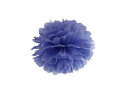 Papírová koule pom pom - navy